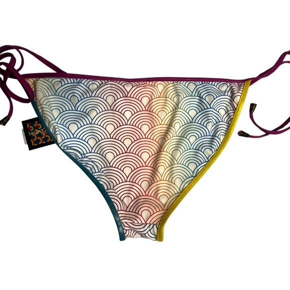 Kurt Geiger London Southbank String Bikini Cheeky Bottoms, Rainbow | Womens XL - Picture 13 of 15
